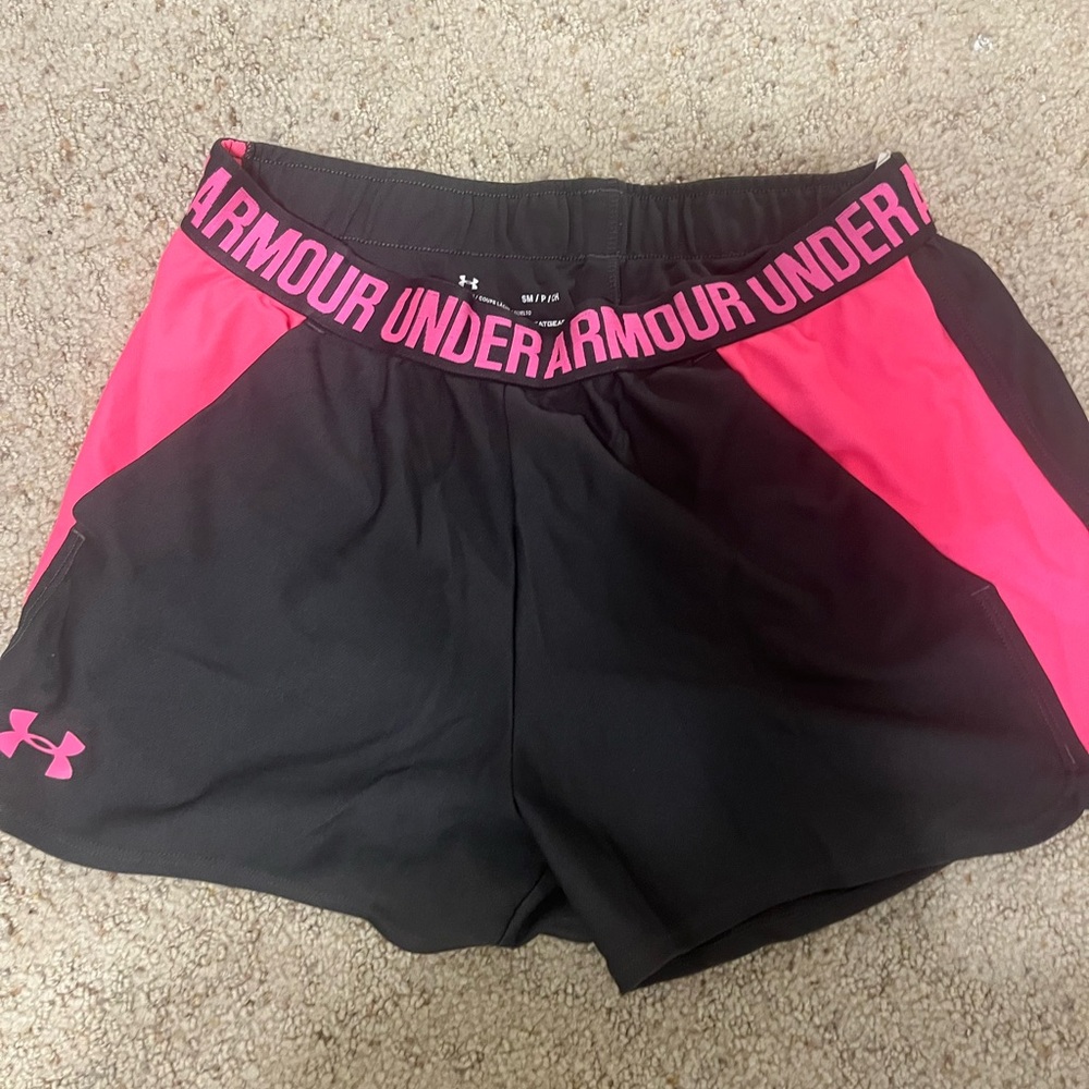 Under Armour Women's gray and Pink Shorts